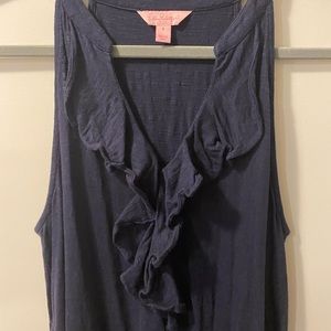 COPY - EUC navy dress with ruffle